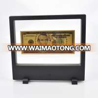 Customize 5 Dollar Colorful Gold Plated Paper Money Banknote With showing case