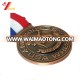 2018 cheap custom award metal sports medals with ribbon