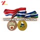 Custom 2D 3D design zinc alloy award sports souvenir craft metal medal with custom ribbon