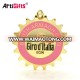 Cute Special Metal Gold Star Shaped Cycling Enamel Medal