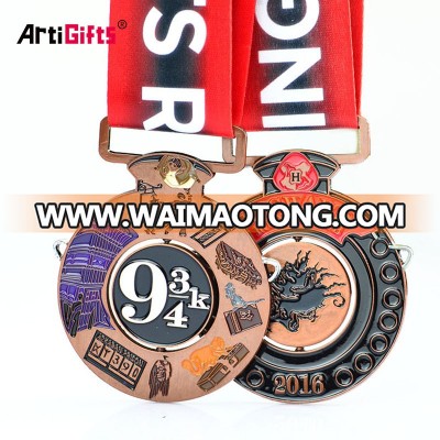 Cheap custom medals Zinc alloy casting plating soft enamel medal