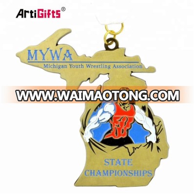 Custom style custom Bronze plating souvenir  award medals