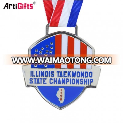 Customized Metal Souvenir Die Casting Enamel USA Medallion