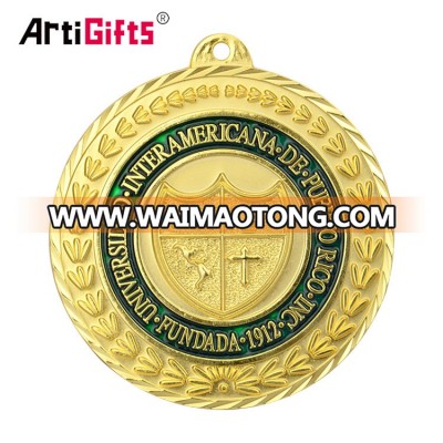 Factory Wholesale Customize design Metal gold plated soft enamel sport medal