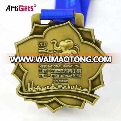 Wholesale custom high quality antique gold preschool souvenir award medal