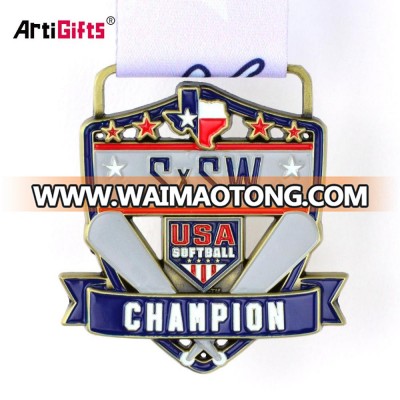 Customized New Design Zinc Alloy Die Cast Medal With Soft Enamel