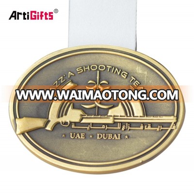 Neck Ribbons Hanger 3d Design Metal Customized Shooting Sports Medal