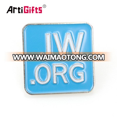 Free samples pewter nameplate jw.org lapel pin soft enamel custom logo