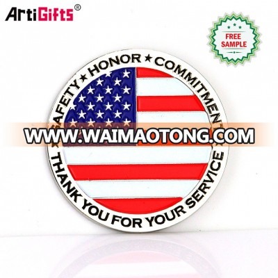 Factory Customized USA Metal Plated Sports Challenge Coin