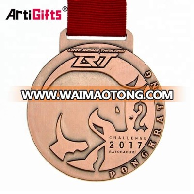 Hot sale customized logo cheap Die casting metal  Bronze cooper plating medal