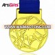 2018 new design zinc alloy customized souvenir gold plating casting medal